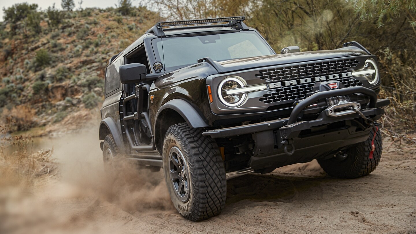 2024 ford bronco driving on rough terrain